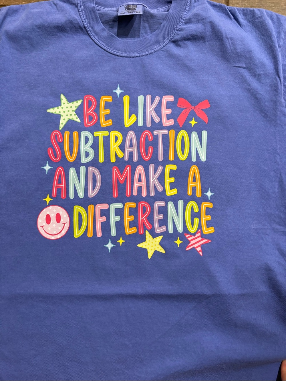 Be Like Subtraction T-Shirt - Flo blue